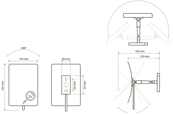 Косметическое зеркало Bemeta 116201222