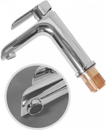 Cмеситель для раковины Hansberge H1033 Хром