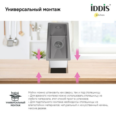 Мойка IDDIS 210х440 Edifice EDI21G0i77