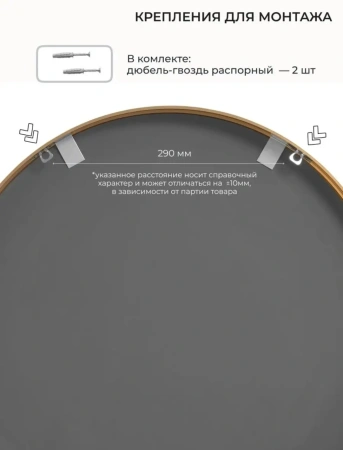 Зеркало EMZE Shine D80 (черный)