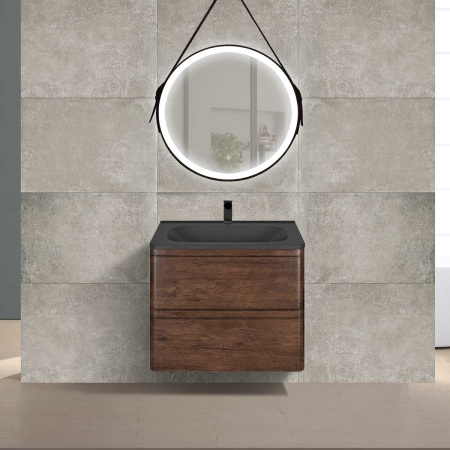 Тумба под раковину Vincea Vico 600 подвесная, 2 выкатных ящика soft close, R.Wood