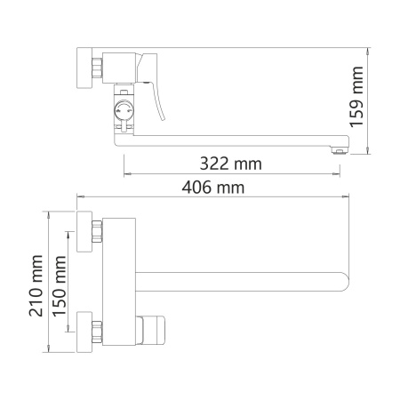 Смеситель для ванны WasserKRAFT Aller 1062L