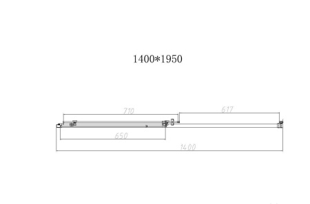 Душевая дверь Vincea Slim-N VDS-4SN140CLB, 1400, черный, стекло прозрачное