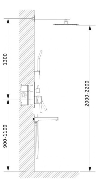 Встраиваемая душевая система для ванны Haiba HB81088-3