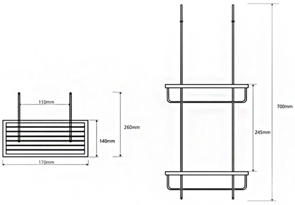 Полочка Bemeta Cytro 104702172