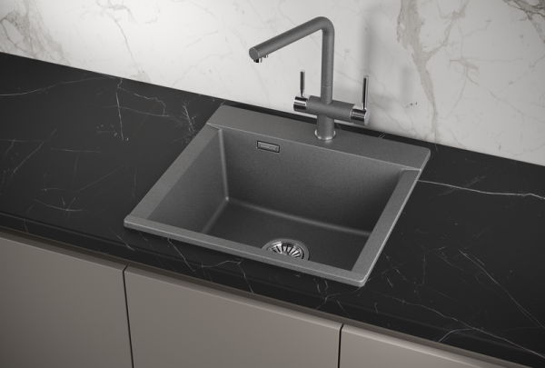 Мойка для кухни Granula Estetica 5201 графит, 52х50 см, прямоугольная