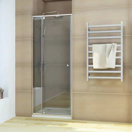 Душевая дверь Veconi Vianno VN-26, 1000x1950, Хром, стекло прозрачное