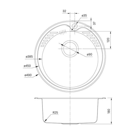 Мойка кухонная из нержавеющей стали IDDIS Suno SUN49P0i77