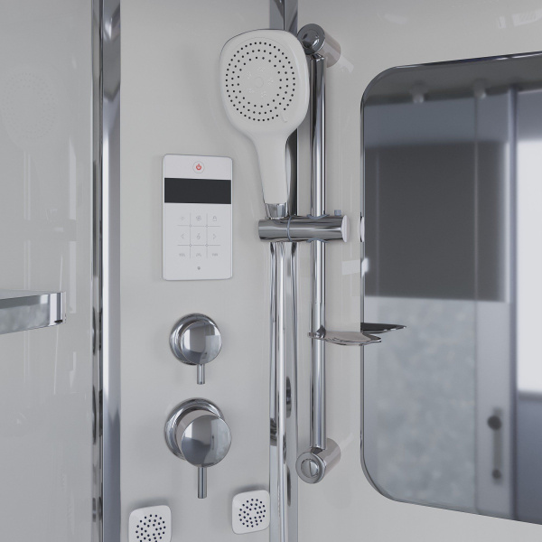 Душевая кабина Niagara Ultra NG-310-01R 120х80х220, высокий поддон 48 см, стекло прозрачное с матовой полосой