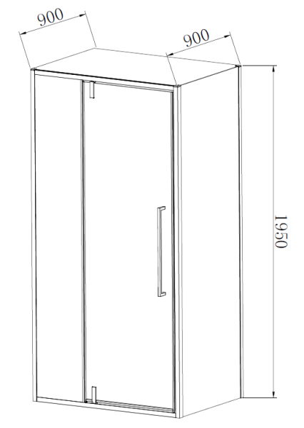 Душевой уголок Слим-Н (Slim-N) VSR-4SNP9010CLGM, 1000*900, вороненая сталь, стекло прозрачное