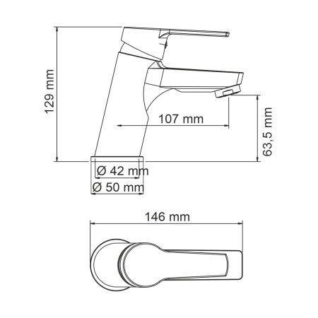 Смеситель для умывальника WasserKRAFT Rhin 4403