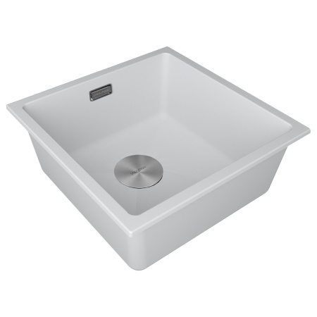 Мойка LUMI 45UNI, IT-GRANIT, LU45-WH, белый, 455х460, Paulmark