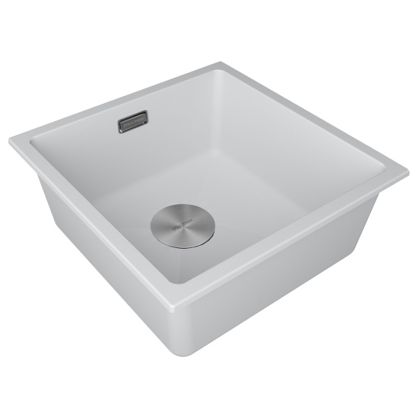Мойка LUMI 45UNI, IT-GRANIT, LU45-WH, белый, 455х460, Paulmark