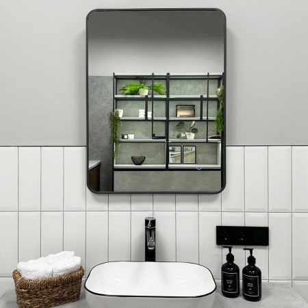 Зеркало RoxenBath Simon (50x70) в алюминиевой раме оружейная сталь