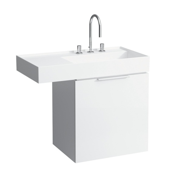 Подвесная раковина Kartell by laufen 90х46х12 см, отверстие для смесителя, без перелива, SaphirKeramik 8.1033.9.000.111.1