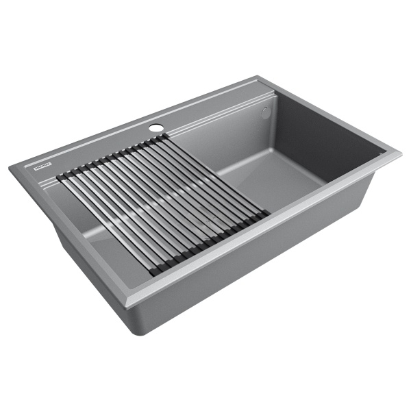 Мойка STEPIA 80, IT-GRANIT, PM117551-GRM , серый металлик, 750х510, Paulmark