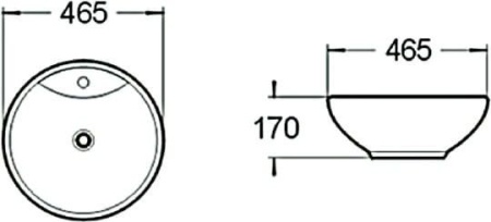 Раковина керамическая (накладная)  SantiLine SL-1067