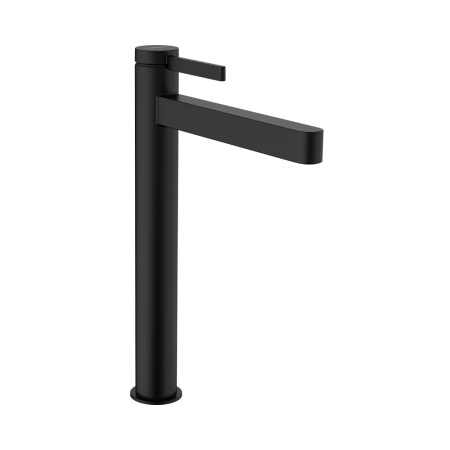 Hansgrohe Finoris Смеситель для раковины однорычажный 110 со сливным клапаном Push-Open черный матовый 76070670