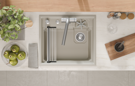 Мойка для кухни Granula Kitchen Space Rinzer 5807R креман, 58х52 см, прямоугольная
