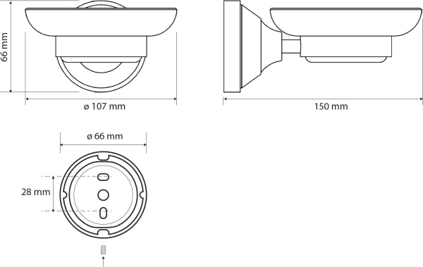 Мыльница для ванной Bemeta Kera 144708027
