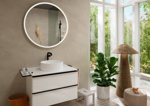 Смеситель для раковины Hansgrohe Tecturis S CoolStart EcoSmart 73370670 матовый черный 73370670