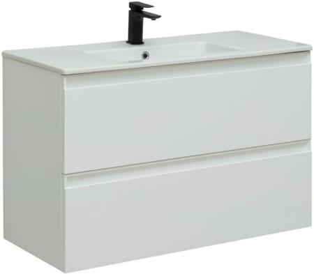 Тумба с раковиной Allen Brau Eclipse 100 1.E1003.WM белый матовый
