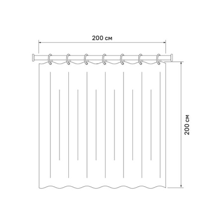 Штора для ванной комнаты 200х200 IDDIS Raguza Fields 199P200i11