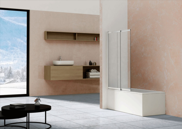 Душевая шторка на ванну Vincea VSB-1E100CL, 1000*1450, хром, стекло прозрачное