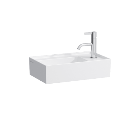 Подвесная раковина Kartell by laufen 46х28х12 см, 1 отв. для смесителя справа, без перелива, скрытый слив, SaphirKeramik 8.1533.4.000.111.1