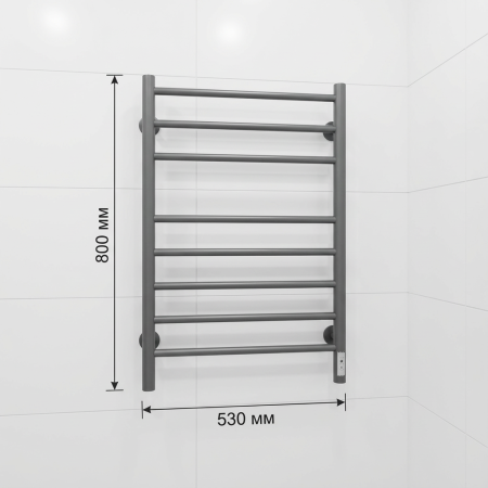 Полотенцесушитель Электрич. с/т GROIS Laura GR-132 500x 800 П8 gray U