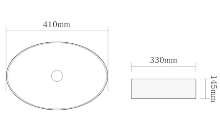 Раковина керамическая (накладная)  SantiLine SL-1016