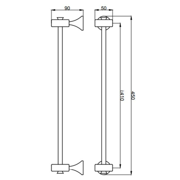 Полотенцедержатель трубчатый Webert Opera OA500501010, золото