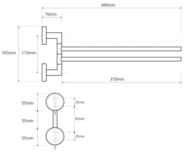 Держатель для полотенец Bemeta Neo 104204105