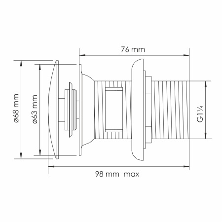 Донный клапан WasserKRAFT Asphe A336