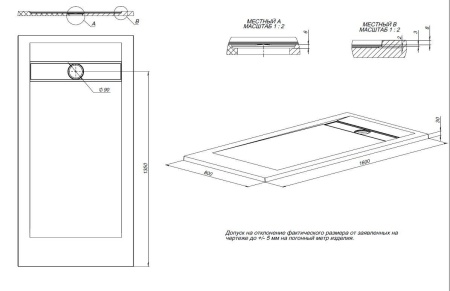 Душевой поддон Allen Brau Infinity 160x80 8.21006-CGM олива