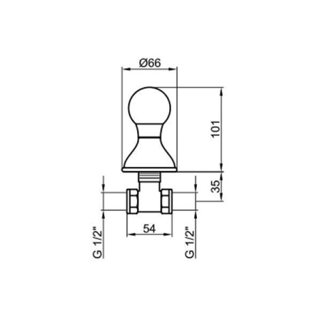 Вентиль запорный Webert Karenina KA690101010