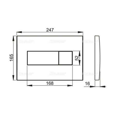 Кнопка управления Alcaplast белая M370
