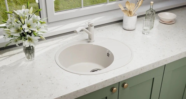 Кухонная мойка Ulgran Quartz Nora 585-01, жасмин