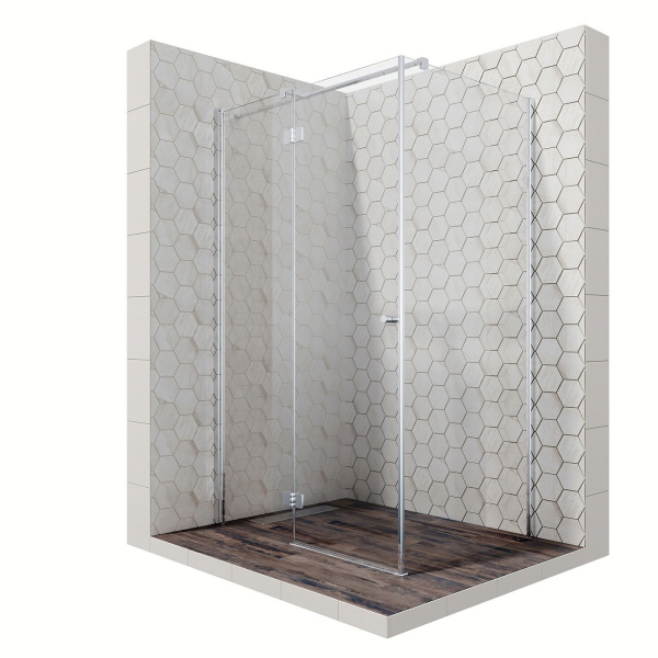 Душевой уголок Ambassador Diamond 12011108L-ST2, прямоугольный, линейный трап, 120х90