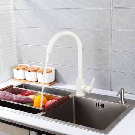 Смеситель для кухни FRAP F40899-1, белый