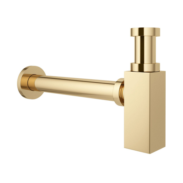 Раковина для ванной Wellsee Calin 201000983 в наборе 3 в 1: овальная раковина белого глянцевого цвета, сифон, донный клапан в цвете золото