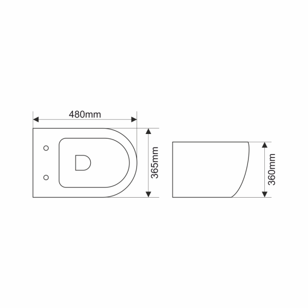 Унитаз подвесной безободковый MLN-310302MDG (матовый темно-серый), крышка дюропласт