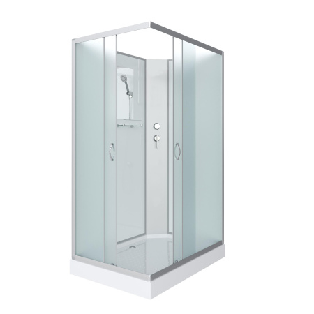 Душ.каб. NG-43285-14QBK (1200х800х2000) низкий поддон(13см) стекло МАТОВОЕ 3 места