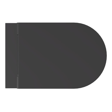Alice Hide Round Унитаз подвесной 570*370, безободковый, черный матовый (без сиденья)