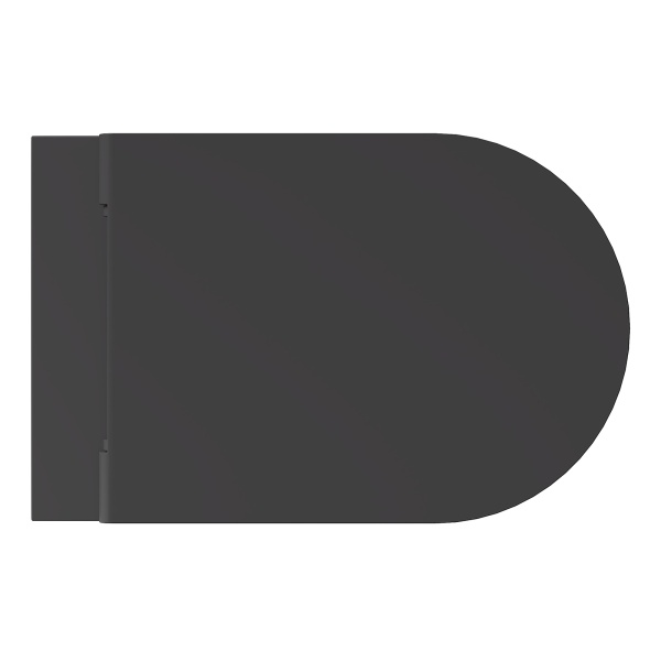Alice Hide Round Унитаз подвесной 570*370, безободковый, черный матовый (без сиденья)