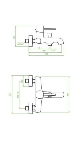 Смеситель для ванны Laveo Pola BAP_710D черный
