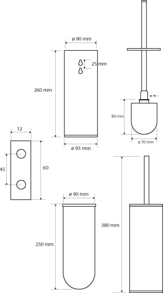 Ёршик Bemeta Graphit 156313067 подвесной/напольный