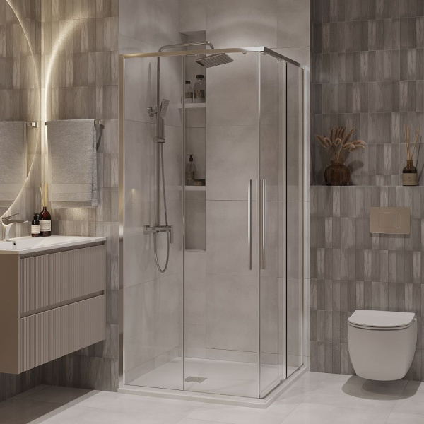 Душевое ограждение  Niagara Nova  NG-6624-34 (100*100*195) квадрат, двери раздвижные