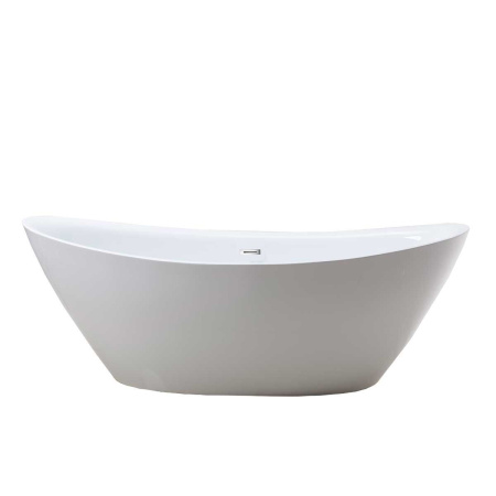 Ванна акриловая Vincea VBT-203, 1800*850*650, цвет белый, слив-перелив в комплекте, хром