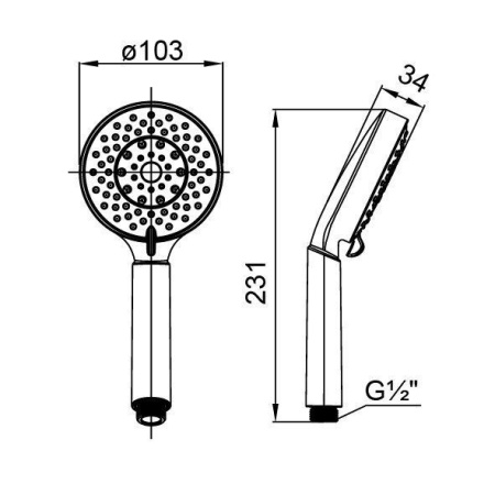 Лейка для душа Milardo 1505F10M18